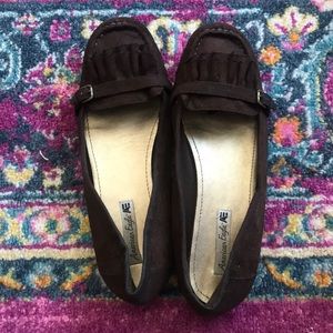 American Eagle Brown Suede Flat Shoes